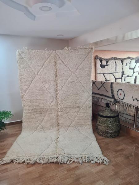 White Khalil Marokkaans handgemaakt tapijt